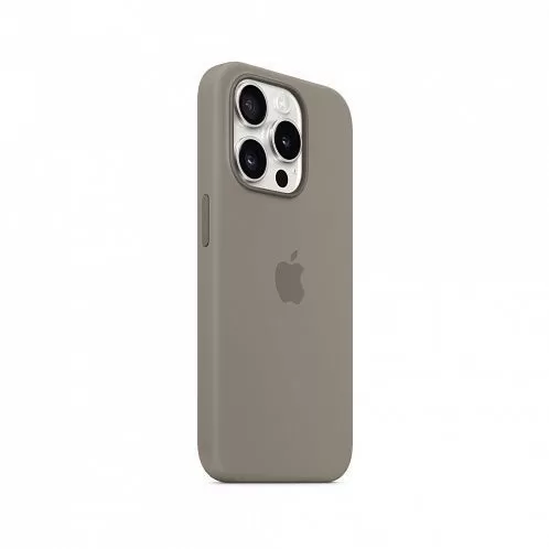 Чехол силиконовый MagSafe iPhone 15 Pro, натуральный титан