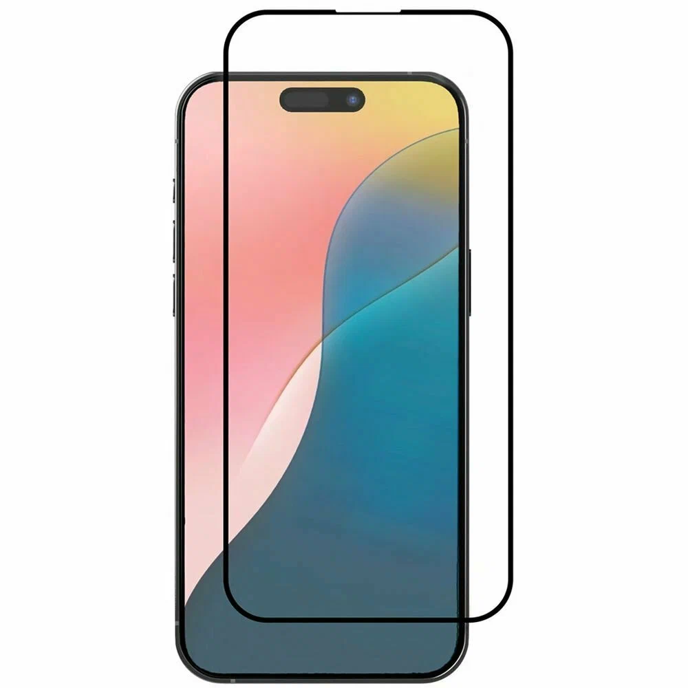 Стекло Защитное  uBear Extreme Nano Shield iPhone 16e/17e, черная рамка
